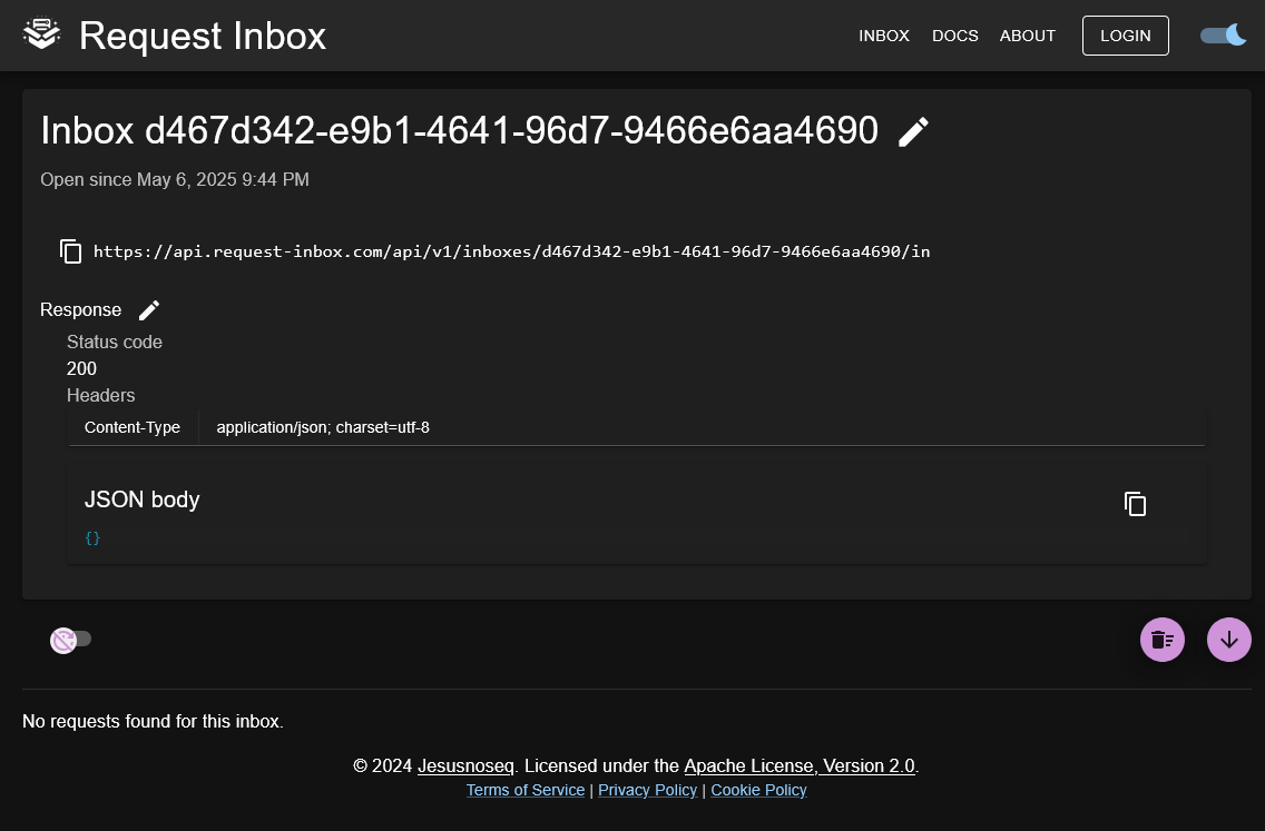 request inbox inbox page